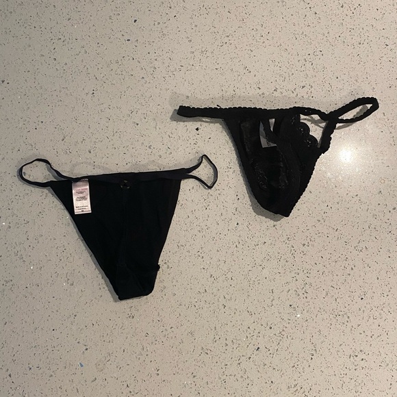 Black Lace Thong Set - Picture 3 of 5